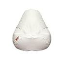 LAZYBAG Bean Bag Chair, Furniture for Kids. XXL Bean Bag Cover, Playing Video Games or Relaxing, for classrooms, daycares, Libraries or Work from Home (White - 2XL Size)