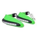 Gogna Mart Motorcycle Handguards with Led Light for 7/8" DRL Grips 300 * 140/110Mm 1Pair Handlebar Multicolour Hand Guard LED Indicator Turn Signal Protector Cover Universal for Bike (Green)