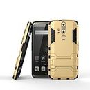 Cell Phone Case 2 in 1 Iron Armour Tough Style Hybrid Dual Layer Armor Defender PC+TPU Protective Hard Cases with Stand [Shockproof Case] for ZTE Axon 7 (Color : Gold, Size : ZTE Axon Pro 2015)