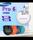 Auriculares Bluetooth Pro6, auriculares Tws inalámbricos, iPhone, Samsung, música