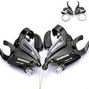 IndiaLot® Bicycle Shifter (3x7) 21 Speed Bicycle Shifters Set MTB (Left+ Right) Brake Lever Shifter with Shift Cables (Black, 1 Pair)