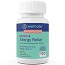 WELMATE Allergy Relief | Fexofenadine HCl 60 mg Non-Drowsy Antihistamine | 100 Count Tablets | 12 Hour All Day Support