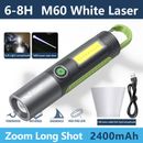 Outdoor LED Flashlight 4 Modes Zoom Strong Light Rechargeable Far Shooting Super