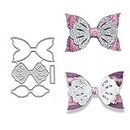 3pcs Feather Bows Metal Die Cuts,Flower Kids Hair Bow Clip Cutting Dies Cut Stencils for DIY Scrapbooking Decorative Embossing Paper Leather Scrapbooking Card Making