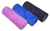 MAYOUTH Mikrofaser Handtuch Set für Sauna Fitness Sport, Schnelltrocknende Handtücher aus Microfaser, Unisex Sporthandtuch Blau+Rosa+Grau 40cm X80cm