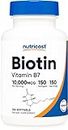 Nutricost Biotin (10,000mcg) in Coconut Oil 150 Softgels - Gluten Free, Non-GMO