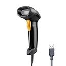Eyoyo Handheld wired 1D 2D Barcode Scanner QR PDF417 Data Matrix Scanner Wired Barcode Reader with USB Cable for Mobile Payment, Convenience Store, Supermarket, Warehouse