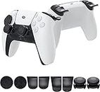 PSS 8in1 Trigger Kit Extender for PS5 Controller, Thumbstick Cover for PlayStation 5 Dual Sense Wireless Controller Accessories, Anti-Slip Analog Cap/Cover Thumb Grip Set with L2/R2 Extender Trigger