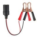 Car Battery Crocodile Clips 12v - Car Cigarette Lighter Female Socket to Alligator Clip, With 40cm Extension Charge Cable