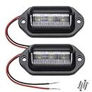 Xnourney 2PCS LED Number Plate Light, 12V-24V DC Waterproof 6-SMD License Plate Lamp Taillight, For Truck SUV Trailer Van RV Boats as Step Courtesy Light, Dome/Cargo Lights
