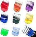 Street27® 8Pcs 3-25mm Universal Hair Clipper Professional Cutting Guides Limit Combs Hair Trimmer Guards Combs Set, 8 Sizes Colorful Hair Clipper Attachment Combs Set, Fit for Most Electric Clippers