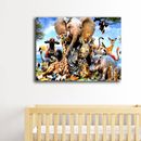 Framed Canvas Prints Stretched Jungle Animals Wall Art Home Decor Painting Gift