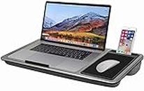 SEFFO Lap Desk Laptop Stand Portable Tray With Cushion, Built In Mouse Pad And Phone Holder, Up To 15.6"