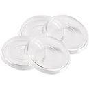 SoftTouch 1-3/8 Inch Round Furniture Caster Cups Vinyl for Carpet or Durable Hard Floor Surfaces, 4 Count (Pack of 1), Clear