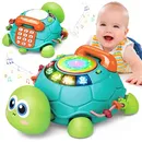 Baby Spielzeug 6-18 Monate Musik Schildkröte Krabbeln Licht Sound Musik Spielzeug Mädchen Junge