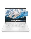 HP 14 Laptop, Intel Celeron N4020, 4 GB RAM, 64 GB Storage, 14-inch Micro-edge HD Display, Windows 11 Home, Thin & Portable, 4K Graphics, One Year of Microsoft 365 (14-dq0040nr, Snowflake White)