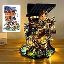 Allhero Tree House Building Set with LED String Light, Creative Treehouse Building Block Toy for Boys Girls Age 6+, Teen, Adult(1155Pcs)