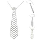 Rhinestone Necktie Necklace Jewelry Accessories for Women Girl