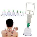 SNOFER Plastic Therapy-Cupping Medicine Magnet Pull Out Vacuum Apparatus (White) - Pack of 6
