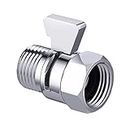KES Shower Head Shut Off Valve with Metal Handle G1/2 Water Flow Control Valve Brass Polished Chrome, K1140B3-CH