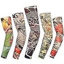 ROPA MOOLYAVAAN PRODUCTS Sun and Dust Protection Arm Printed Tattoo Sleeves for Men and Women (Multicolur,1 Pair)