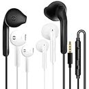 3 Pack Earphones Wired Headphones In Ear Wired Earbuds Noise Isolating Headset With Microphone remote sound control Compatible With iPhone Samsung Huawei Android Smartphones Tablets Laptops