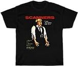 JC KOO Scanners David Cronenberg Horror Movie T-Shirt Black Unsiex Vinta Black S