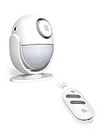 Grestok Standalone Motion Sensor Alarm | Wireless Security Alarms with Remote Control | 2-in-1 Alarm | Emergency/Ringtone Selection | External Sound Option with Stereo Jack | Dual Power (DC 5V / AAA)