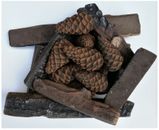 Ceramic Pebbles,Woodlike Logs,Pinecones For Gas Ethanol Fireplace,Stove,Fire Pit