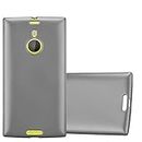 Cadorabo Case Compatible with Nokia Lumia 1520 in Metallic Grey - Shockproof and Scratch Resistant TPU Silicone Cover - Ultra Slim Protective Gel Shell Bumper Back Skin