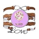 Bestchong Flower Doughnut Dessert Sweet Food Bracelet Love Chain Rope Ornament Wristband Gift