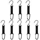 Fence Hooks for Baseball Bag Nylon Safety Buckles Fence Hooks Multifunctional Hanging Buckles Metal Hooks Suitable for Softball Outdoor Sports Equipment Water Cup Backpack (Black Hook,8 Pieces)