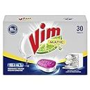 Vim Matic Dishwasher All-In-One Tablets (Pack of 30) I Removes Tough Indian Grease I Designed By India's No.1 Dishwashing Brand.