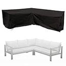 Patio Sectional Sofa Cover, Outdoor V-Shaped Sectional Sofa Covers Rainproof, Garden Corner Settee Furniture Cover Protector Waterproof 112.6" L (on Each Side) x 32.3" H