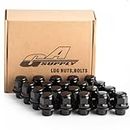 GAsupply Black M12x1.5 Lug Nuts, OEM Factory Style Replacement Mag Seat 12x1.5 Wheel Lug Nuts, 13/16" 21mm Hex, 1.46 Inch 37mm Length, 20pcs