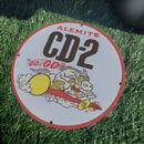 1962 ALEMITE CD-2 PORCELAIN GAS & OIL STATION GARAGE MAN CAVE SIGN