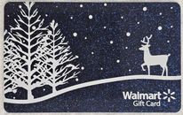 WalMart Happy Holidays Snowy Reindeer & Trees (V)