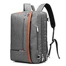 CoolBELL Convertible Backpack Shoulder Bag Messenger Bag Laptop Case Business Briefcase Leisure Handbag Multi-Functional Travel Rucksack Fits 17.3 Inch Laptop for Men/Women / Travel (New Grey)