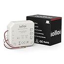 iolloi - Atenuador de luz empotrable, 220v regulador para regulable LED 250 W/halógena/incandescente 300 W, LED dimmer, sin cable neutro