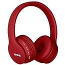 MIDOLA Headphones Bluetooth Wireless Kids Volume Limit 85dB /110dB Over Ear Foldable Noise Protection Headset AUX 3.5mm Cord Mic for Children Boy Girl Travel School Phone Pad Tablet PC Red