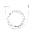 kwmobile Headphone Cable for Beats Studio 3 / Solo 3 / Solo2 / Studio 2 / Studio 1 / Mixr - 140cm Replacement Cord with Microphone + Volume Control - White