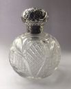 Massives Silber und Glas großes Parfüm Köln Flasche gestempelt Birmingham 1892.