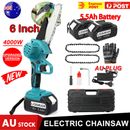 6" Mini Chainsaw Cordless Electric Handheld Chain 3000W Battery Power Wood Cut