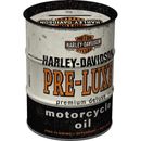Harley Davidson Pre Luxe Piggy Bank Barile da Olio Ottica Metallo 11,7 CM Money