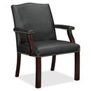 Lorell Bonded Leather Guest Chair - Bonded Leather Black Seat - Bonded Leather