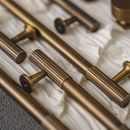 MFYS Antique Brass Cabinet Pull Cupboard Handle Drawer Knob Furniture Hardware