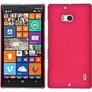 PhoneNatic Case kompatibel mit Nokia Lumia 930 - Hülle pink gummiert Hard-case + 2 Schutzfolien