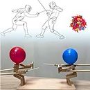 Gocikiko Balloon Bamboo Man Battle, 2024 New Wooden Fencing Puppets, Handmade Battle Bots Game for 2 Players, Fast-Paced Balloon Fencing Game, Whack a Balloon Party Games(30cm x 3mm, 20 Balloons)