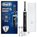 Oral-B Smart 6 Electric Toothbrushes For Adults, Gifts For Women / Men, App Connected Handle, 3 Toothbrush Heads & Travel Case, 5 Modes, Teeth Whitening, 2 Pin UK Plug, 6000N