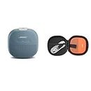 Bose SoundLink Micro Bluetooth Speaker: Small Portable Waterproof Speaker with Microphone, Stone Blue & Cover